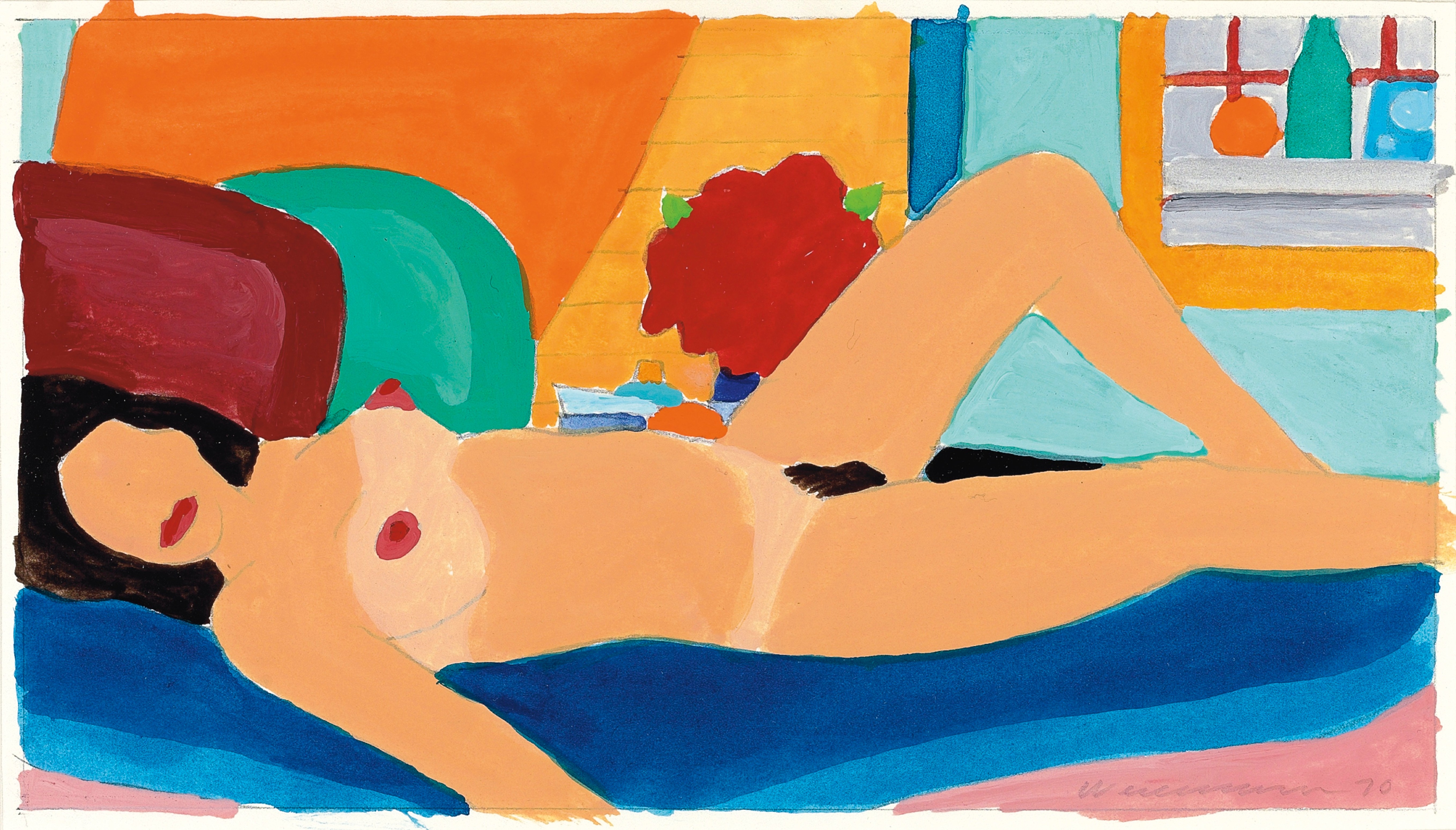 Study for a nude on a couch, 1970