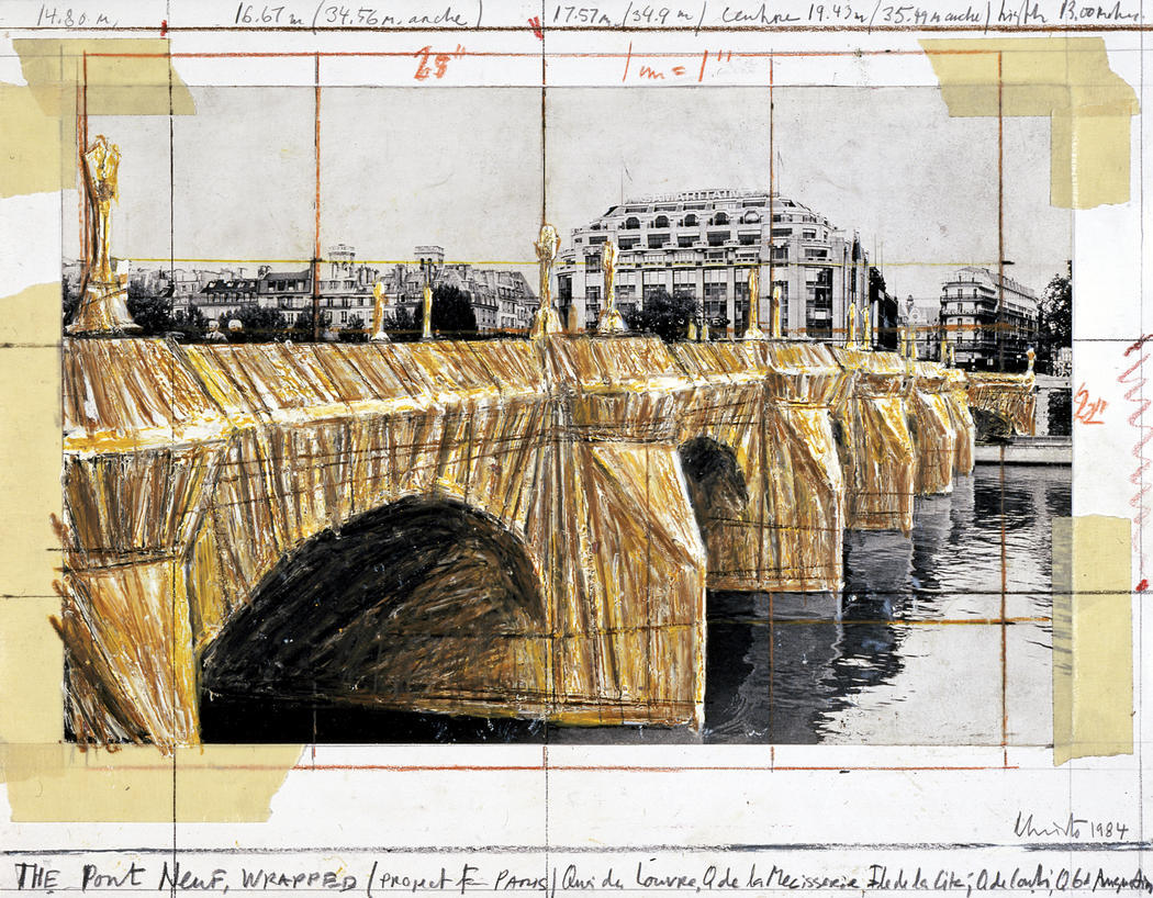 Christo-JeanneClaude-Pont-neuf-Dessin