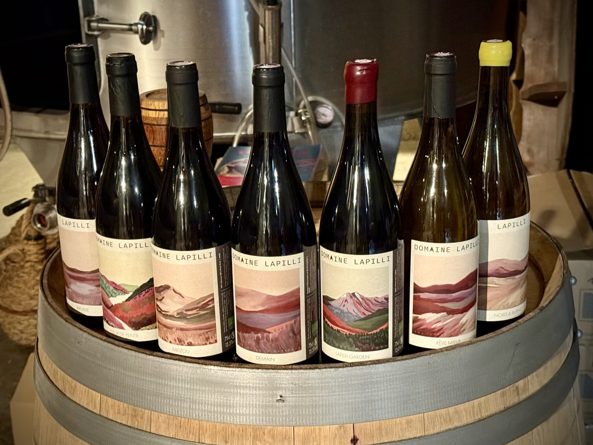 Une sélection de vins du Domaine Lapilli © Emmanuel Laveran