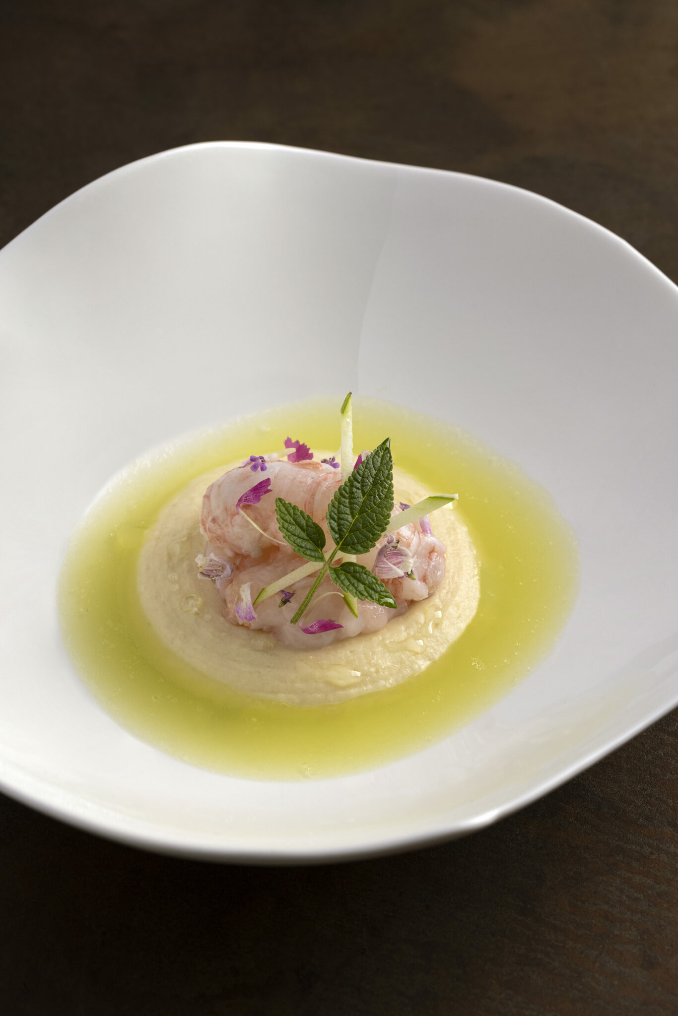 La recette de la langoustine au yuzu du chef David Gallienne © Yvan Moreau