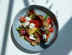 Recette de la salade grecque du chef Juan Arbeláez
