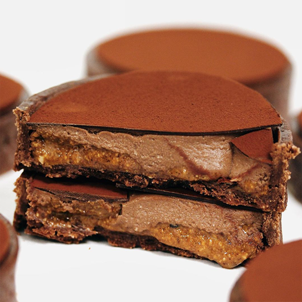 La tarte praline par julien Dechenaud, l'une des meilleures tartes au chocolat de Paris © Julien Dechenaud