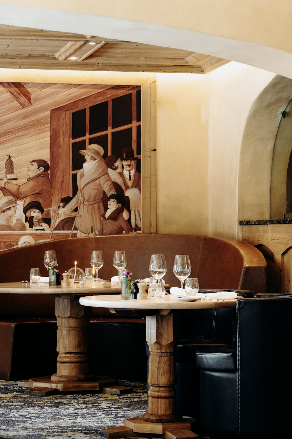 Héritage, restaurant de l'hôtel 5 étoiles à Megève, Les Chalets du Mont d'Arbois © Labo n°3