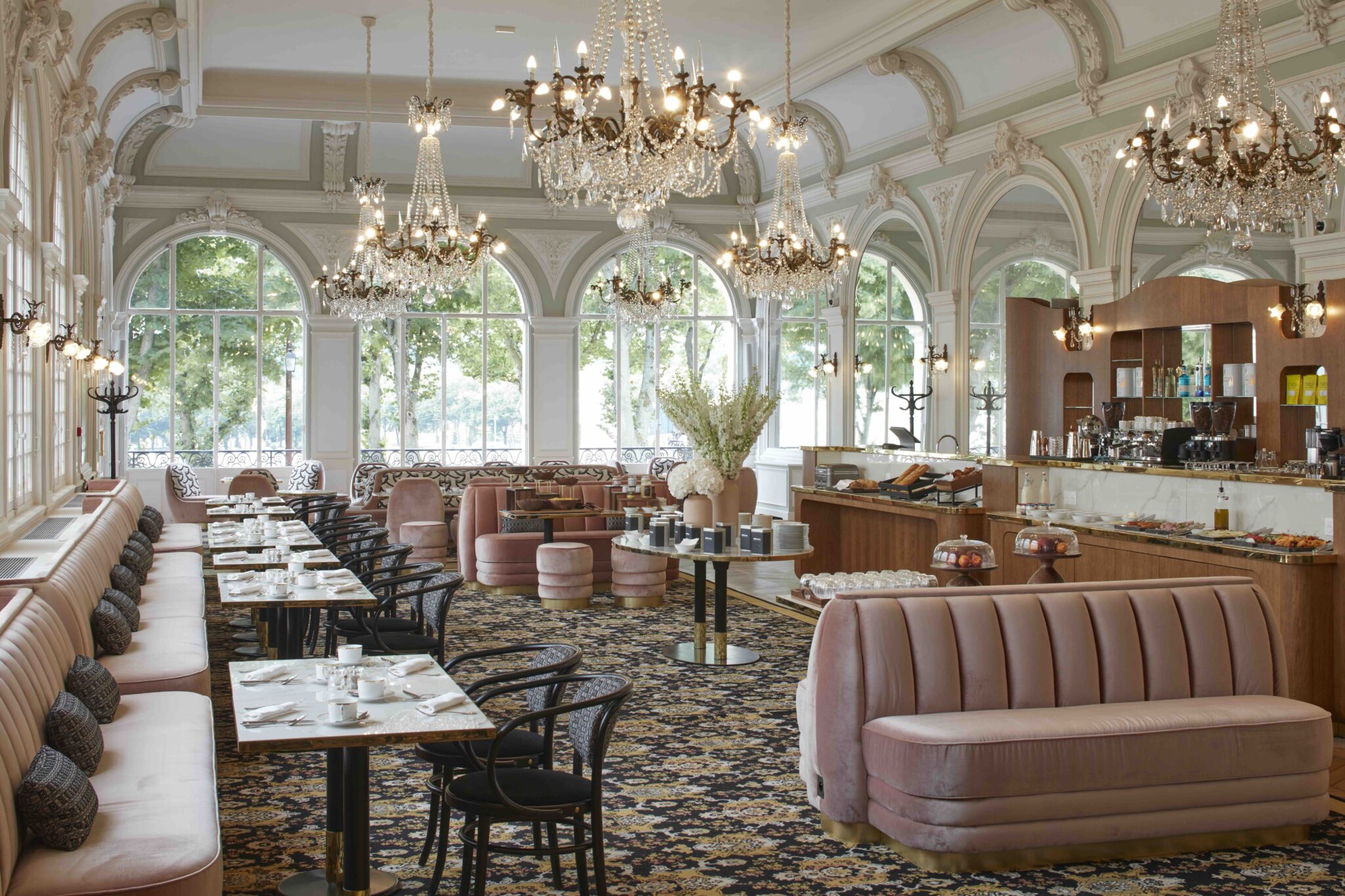 Le restaurant Pierre Hermé © Les Lumières – Relais & Châteaux