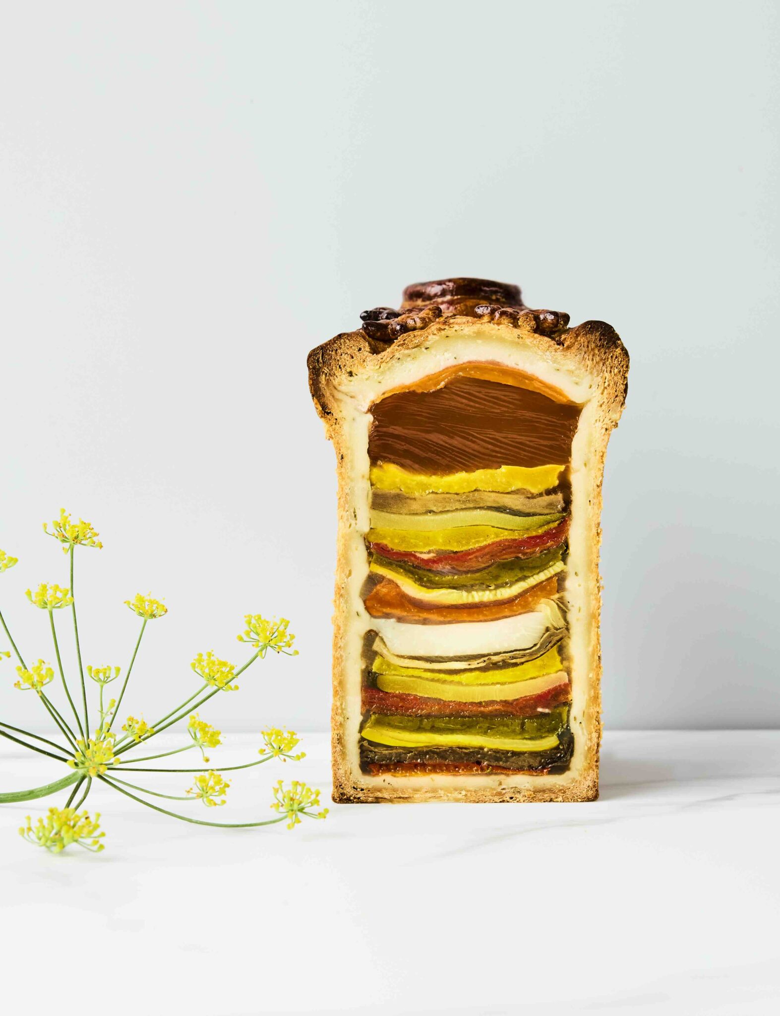Un pâté en croûte original aux légumes de Frédéric Le Guen Geffroy © Delphine Constantini