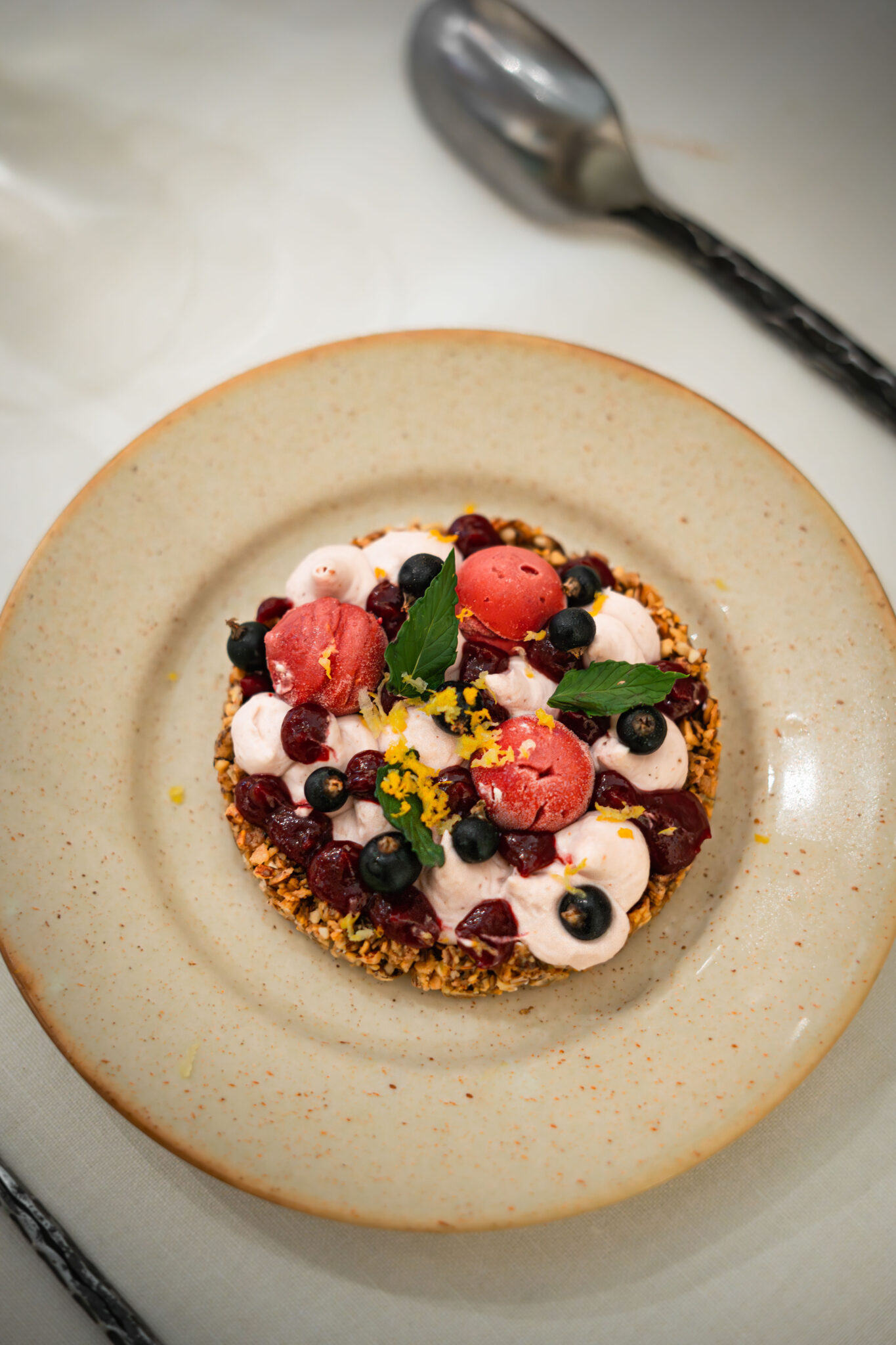 Un dessert sur la carte du restaurant Autour de l'Âtre