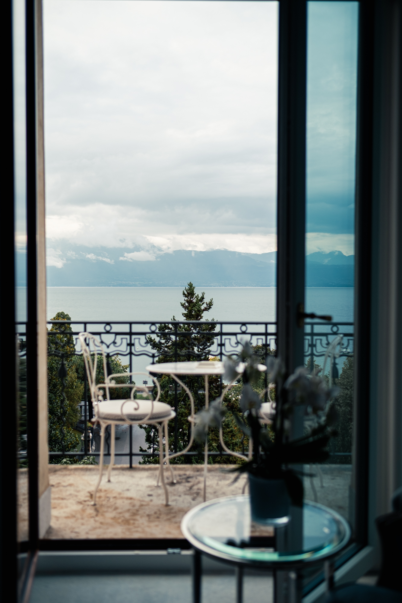 Vue sur le Lac Léman, du Beau-Rivage Palace © Mathieu Bonnevie 