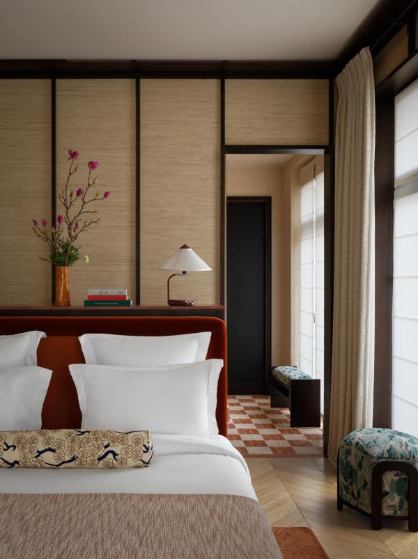 Une chambre d'inspiration japonaise © Stephan Julliard
