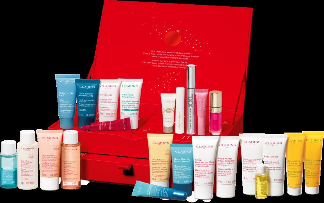 Calendrier de l'avent Clarins © Clarins