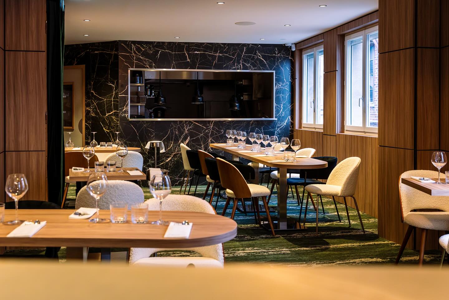 La salle du restaurant l'Épicurius à Rouen