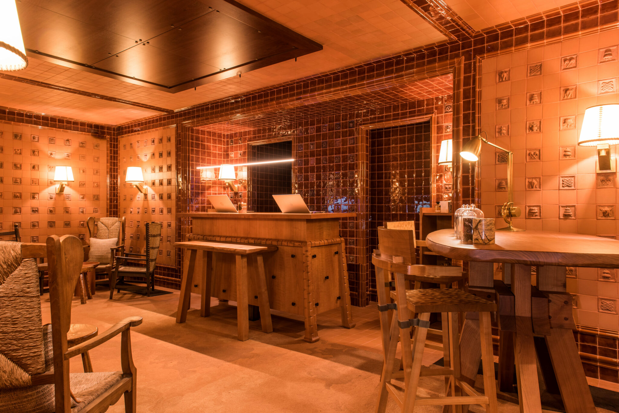 Le lobby de l'hôtel à Madrid © Guillaume de Laubier