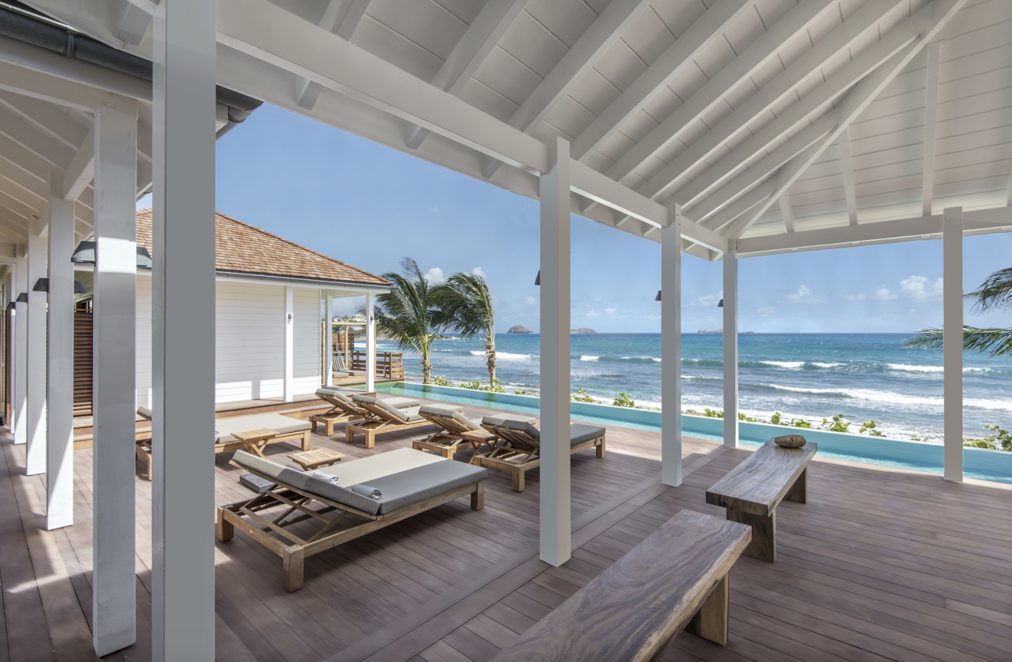 Vue du spa sur la mer © Manapany