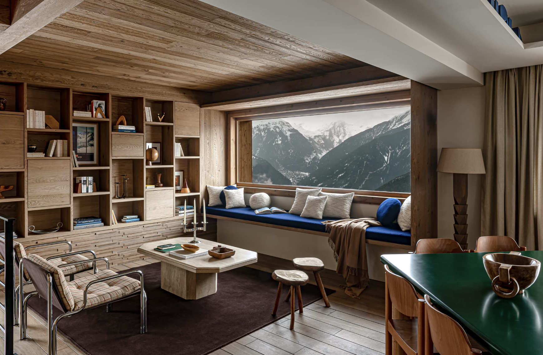 Le salon du chalet 1550 © Iconic House