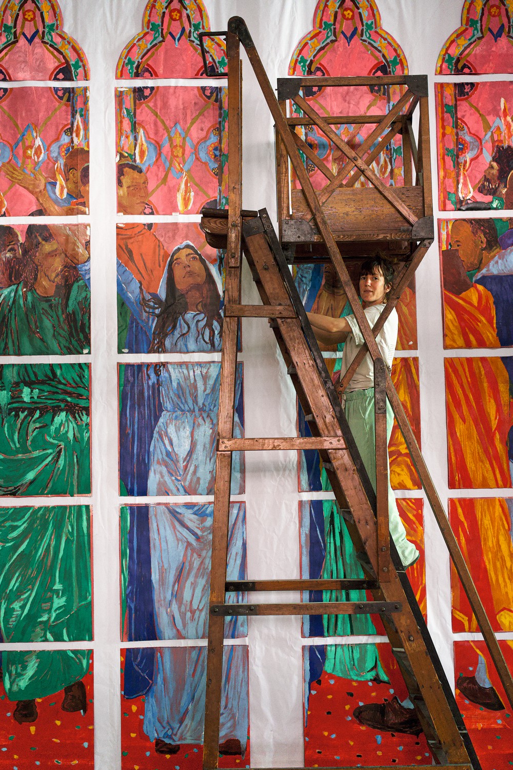 Maquette des vitraux de Notre Dame par Claire Tabouret ©-Nathan-Thelen