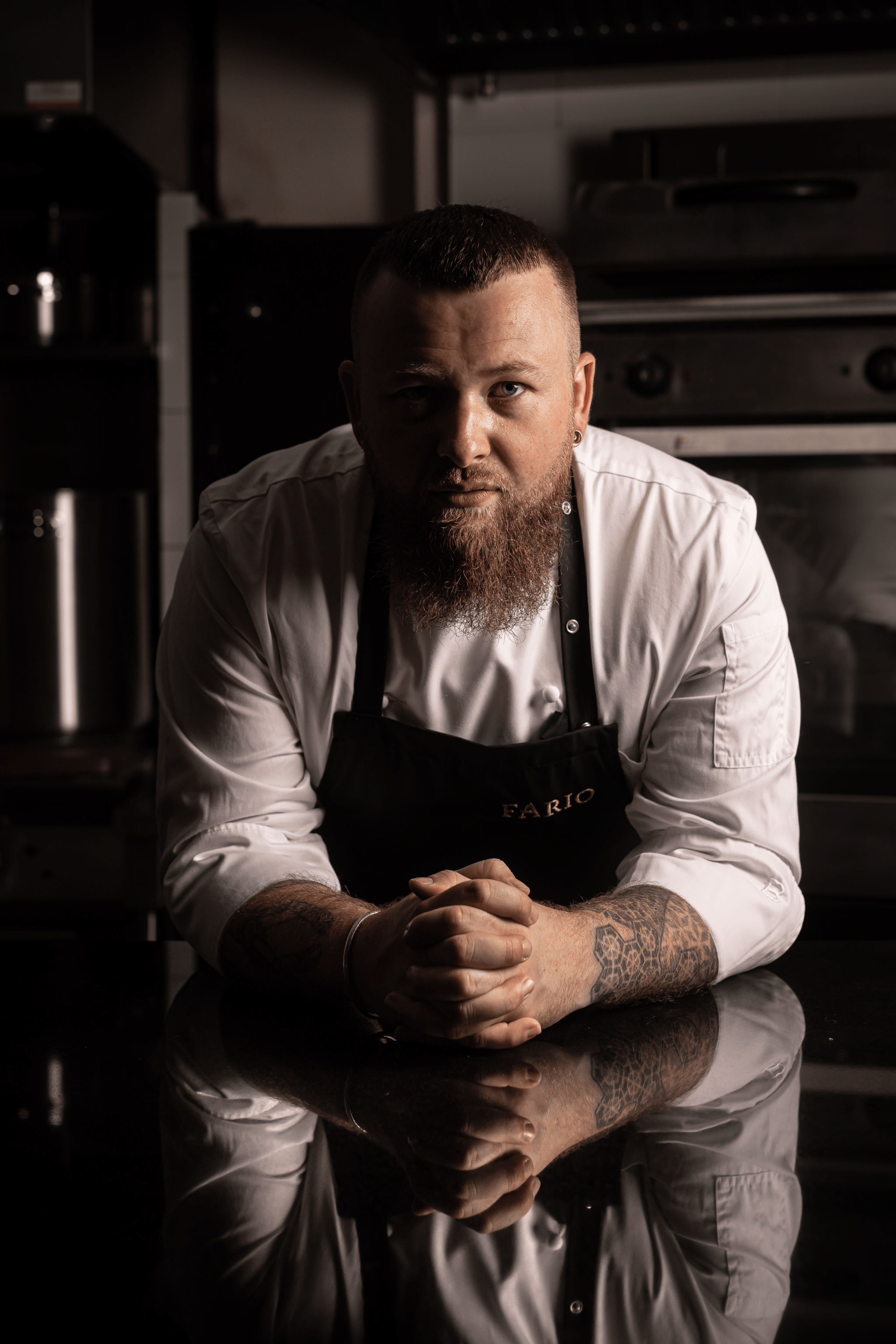 Le chef Kévin De Porre, au restaurant à Céret © Fario 2025