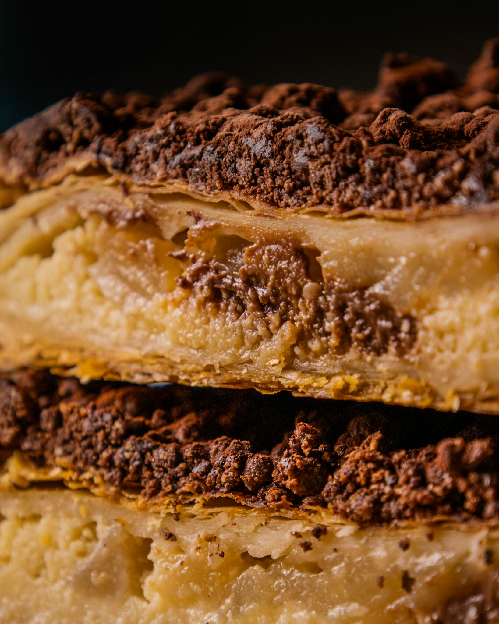 Une galette au chocolat et à la poire © Dario Vuk