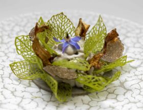 Recette de l’artichaut croquant et truffe fraîche des chefs Jean Michel Lorain et Alexandre Bondoux