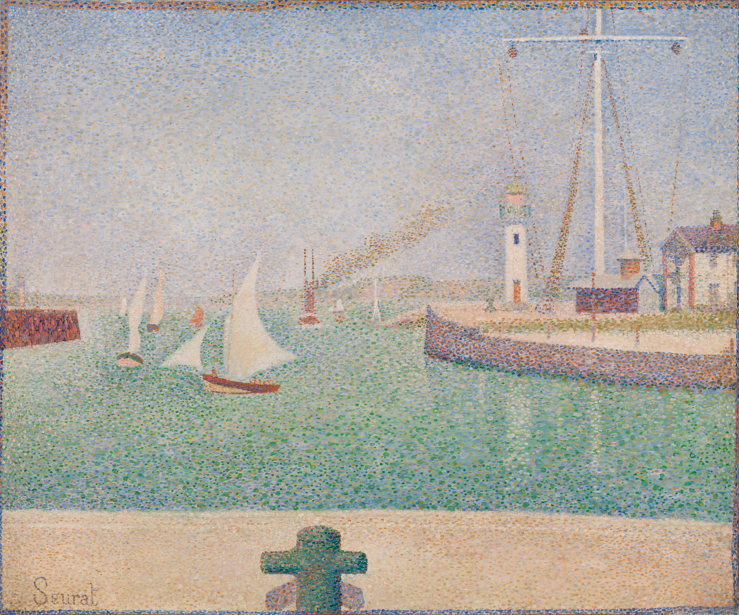 Seurat, Entrance to the Port of Honfleur, 1886, Barnes Foundation, Philadelphia. Photo © 2025 Barnes Foundation. All rights reserved