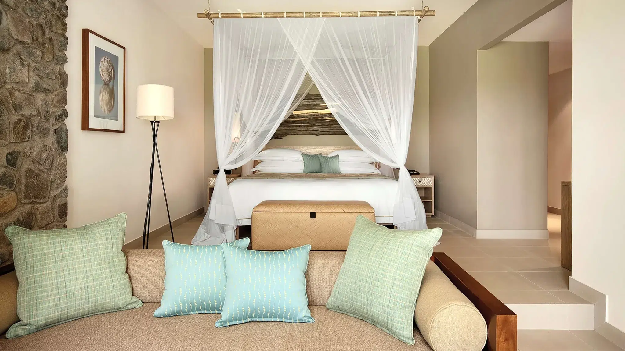 Une chambre du resort de luxe © Kempinski Seychelles Resort