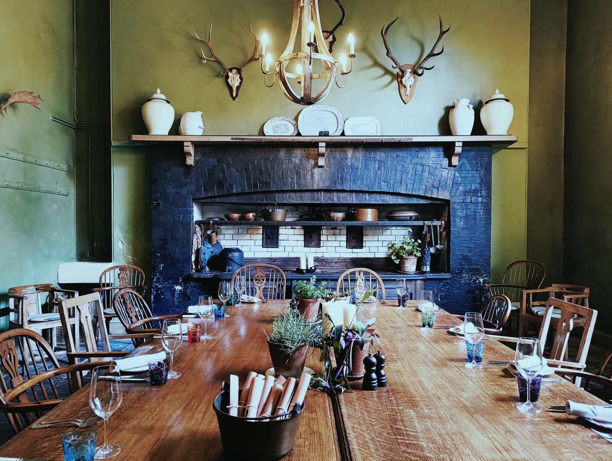La salle à manger de The Pig at Combe © Fabienne Dupuis
