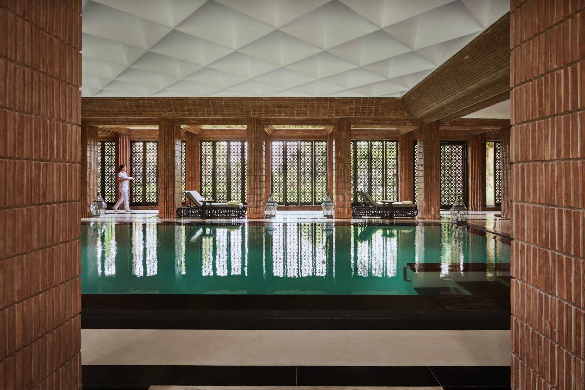 La piscine intérieure du spa © Le Mandarin Oriental Marrakech