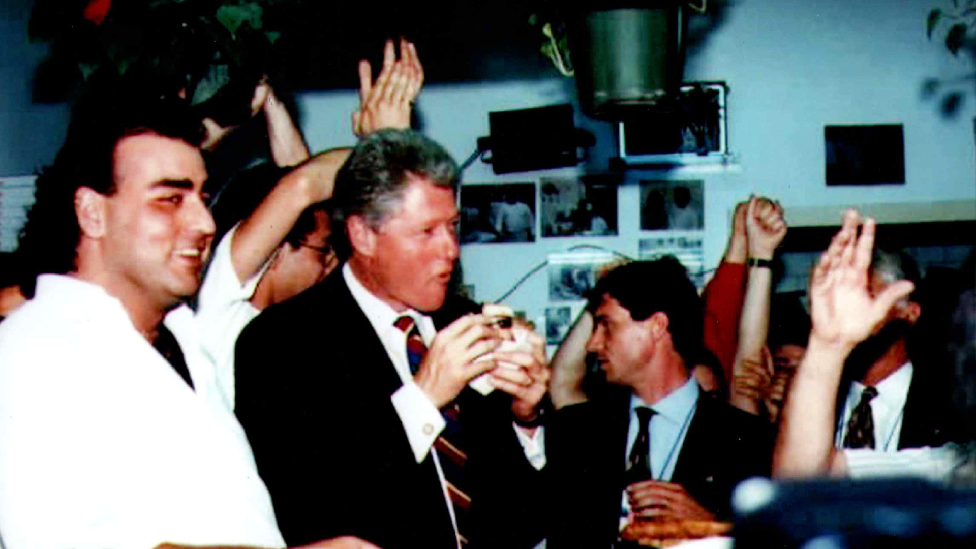 Bill Clinton à la Pizzeria Di Matteo © DR