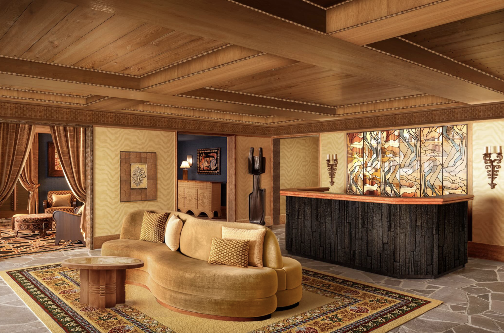 La réception de l'hôtel à Courchevel © Hôtel Saint Roch