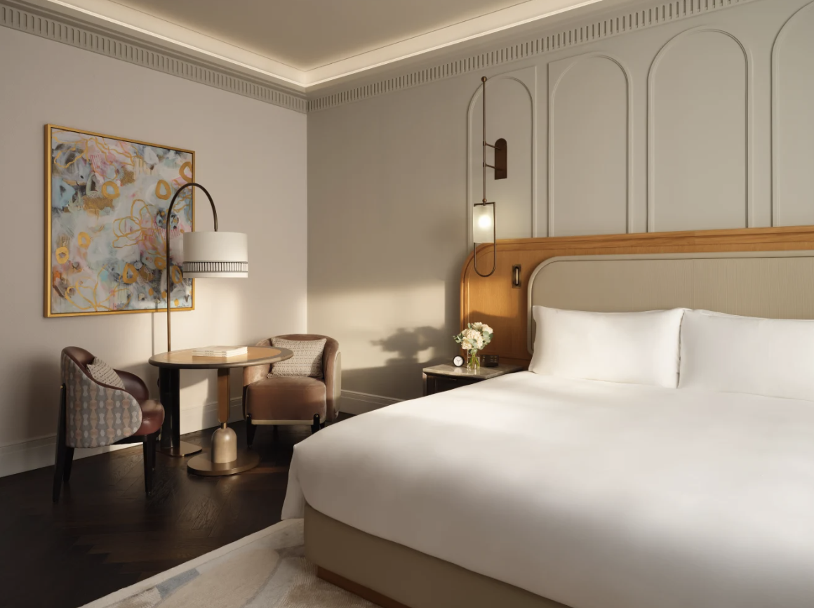 Une des chambres de l'hôtel © Mandarin Oriental Vienne